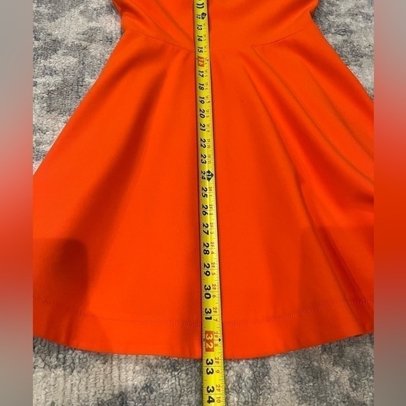 Elizabeth & JAMES RED/orange fit & flare skater dress size 4 - Picture 11 of 11